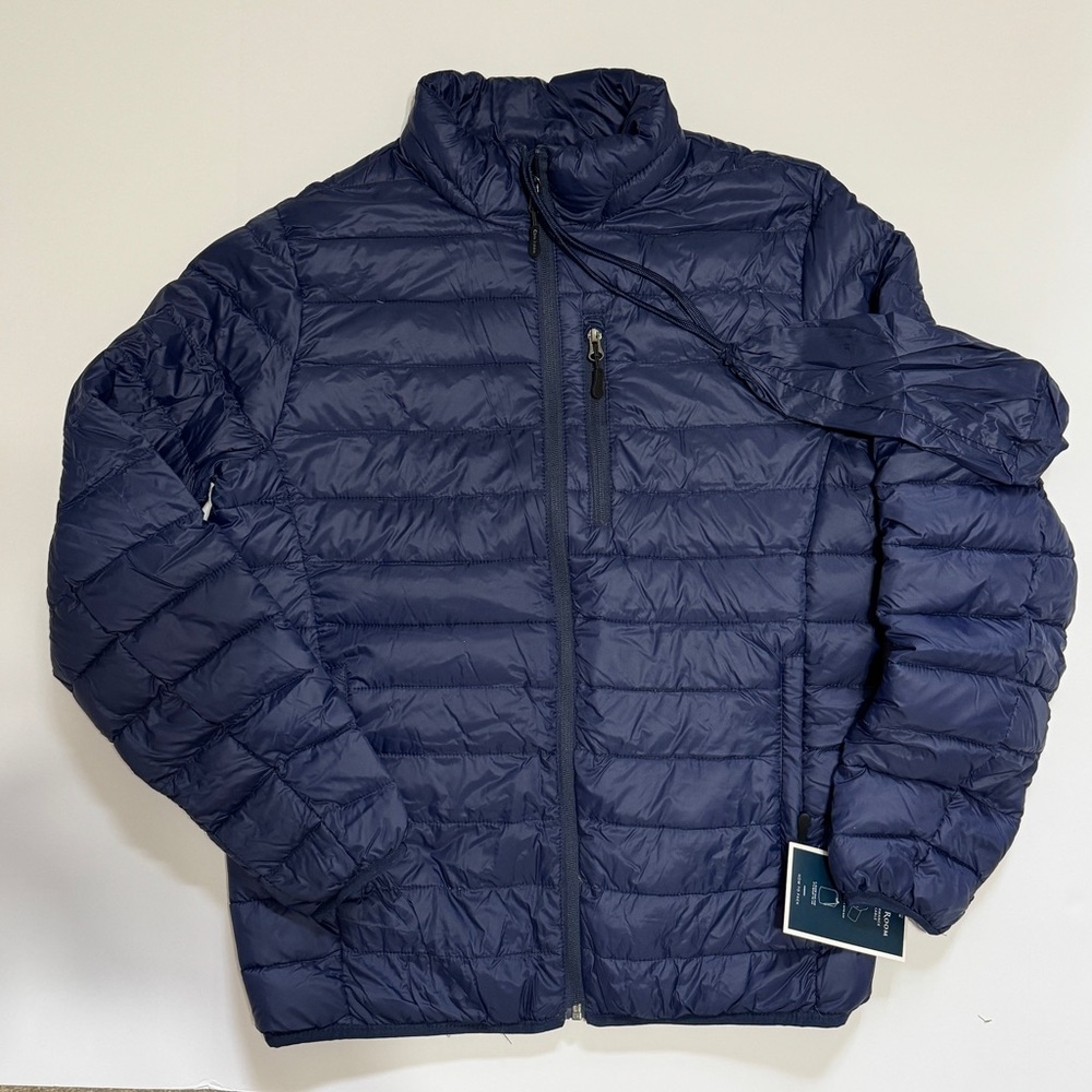 Club Room Men's Navy Lightweight Packable Puffer Jacket